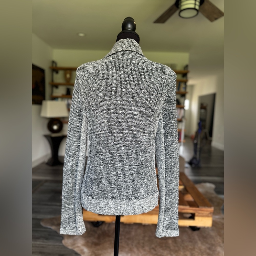 Rag & Bone tweed pattern knitted Moto jacket ; size L - Picture 5 of 13